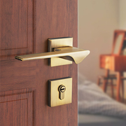 欧式分体室内门锁家用通用型把手现代卧室房间门锁具古铜门锁静音