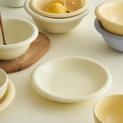 肆月 创意盘子碗家用2022陶瓷菜盘家用高级感圆盘炒菜餐具ins