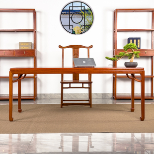 红木家具刺猬紫檀书桌，全实木画桌画案新中式，办公桌花梨木书法桌