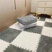 拼接地垫拼图地毯绒面泡沫短毛绒客厅卧室地板垫爬行垫可以裁剪