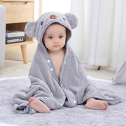 婴儿浴巾带帽斗篷非纯棉，吸水速干宝宝，洗澡新生儿童不掉毛可穿浴袍