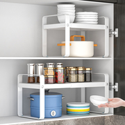 可伸缩厨房置物架橱，柜内隔板分层架柜子，放碗碟收纳架锅架家用碗架