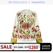 tag&omzo新中式款，彩线凤绣盘扣立领上衣，衬衫chenshop设计师品牌