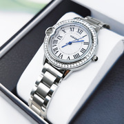 亚时顿腕表时尚镶钻蓝精钢气球女士手表防水气质女表外贸手表