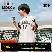 纯棉-little moco童装夏装儿童上衣男童女童假两件短袖T恤男大童