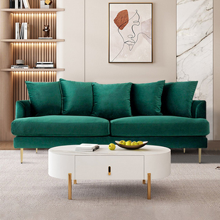 北欧丝绒轻奢布艺沙发小户型现代简约客厅美式复古设计师风格沙发