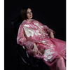 23珍藏级粉色中式风，立领侧扣重工刺绣真丝，欧根纱外套t2307216