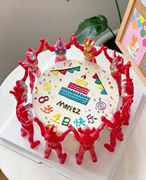 网红打怪兽超人蛋糕装饰品摆件宇宙英雄卡通儿童生日派对装扮插件
