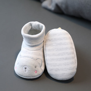 网红婴儿鞋袜新生春秋季不掉-6-12个月男女，防掉软底棉布鞋跨境
