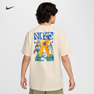 Nike耐克男子T恤夏季宽松纯棉印花休闲运动舒适FV3741