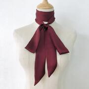 纯色细长窄小丝巾飘带绑包包手柄，超长丝巾小丝带装饰围巾发带领