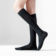 chikoku小腿袜女秋冬白色长袜，jk黑色瘦腿压力袜，舒适百搭长筒袜子