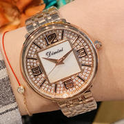 蒂米妮女士钢带手表耐用轻奢全镶钻手表气质腕表潮流时尚