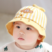婴儿帽子春秋款宝宝遮阳帽，男儿童防晒帽秋冬季小月龄婴幼儿渔夫帽