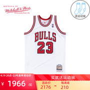 Mitchell Ness复古篮球衣MN刺绣AU球员版97季NBA公牛队乔丹篮球服