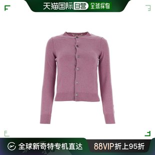 香港直邮Comme Des Garcons Play 女士 淡紫色羊毛针织开衫 P1N09