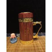 天然红豆杉杯子茶杯水杯茶具保温杯养生保健杯实木雕刻商务