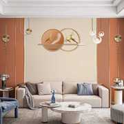 北欧金色麋鹿电视背景墙布现代简约仿大理石沙发壁布卧室床头壁画