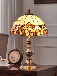 美式全铜台灯复古纯铜，欧式卧室床头灯主卧创意温馨奢华客厅书房灯