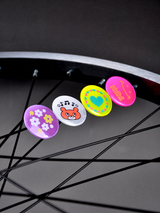 外贸环保优贝迪卡侬儿童自行车滑行车轮装饰物可爱荧光片杭州