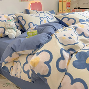 可爱儿童纯棉床上四件套全棉床单被套被罩1.5米床品三件套床笠款4