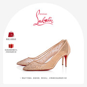 24期免息CL/路铂廷FOLLIES STRASS 70女鞋水晶高跟单鞋红底鞋
