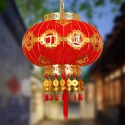 新中式中国风大红旋转水晶发光灯笼，阳台吊灯婚庆乔迁灯笼添丁进财