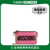 moschino漆皮徽标单肩包 - 浅粉色 美国奥莱直发