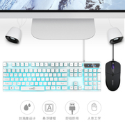 有线发光键盘鼠标套装台式电脑笔记本外接机械手感游戏电竞键盘