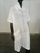 女士外贸出口女装日本单设计师，日系休闲宽松款大码日单白色连衣裙