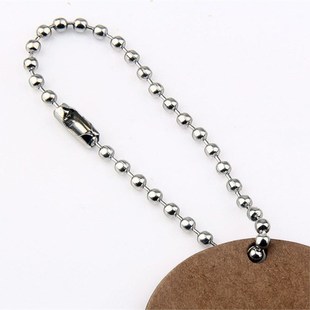 不锈链2.4mm珠子银色波珠链吊牌链商标链钥匙扣链DIY链条