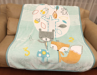 加厚拉舍尔双层毛毯云，毯毯子盖毯办公室午睡毯卡通儿童童毯