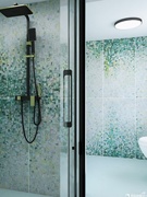 600X1200大花砖阳台卫生间背景墙砖绿色油画浴室墙莫兰迪花片瓷砖