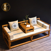 新中式罗汉床老榆木实木沙发家具现代简约客厅床榻禅意民宿罗汉榻