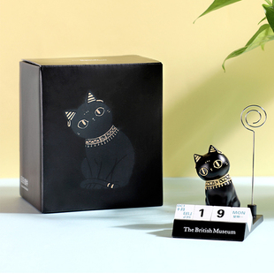 大英博物馆安德森猫日历便签夹手机架创意桌面摆件可爱 生日礼物