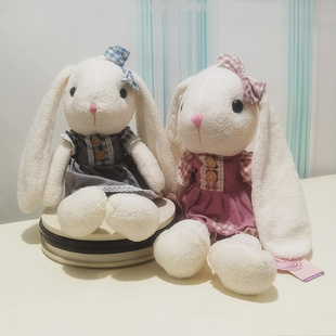 蕾丝裙公主兔毛绒玩具长耳兔公仔安抚布娃娃垂耳兔睡抱玩偶送女生