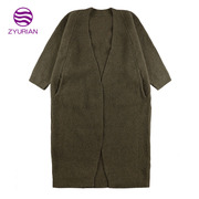 韩版时尚洋气蝙蝠袖冬季中长款女毛衣风衣，羊毛山羊绒开衫大衣