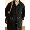 yuxian重磅卡姆登休闲商务，风衣大衣外套，中长款单排扣简约男士秋冬