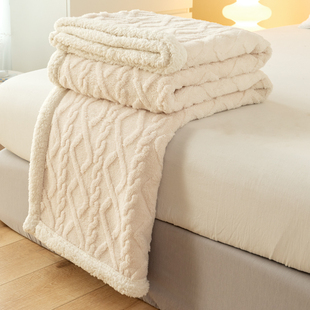 塔夫绒毛毯加厚羊羔绒小毯子，办公室午睡毯床上用盖毯沙发毯空调毯