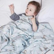 721星球婴儿盖毯四季通用四层纱布竹纤维大方巾宝宝被子抱毯