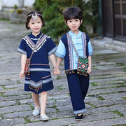 三月三民族服装儿童广西少数壮族衣服女童汉服夏季男童六一演出服