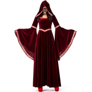万圣节服装中世纪维多利亚时代服装连衣裙文艺复兴哥特连衣裙