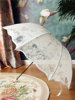 沛欣雨伞 夏天蕾丝裙边白色透明爱心印花三折叠伞创意雨伞女士