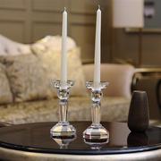 水晶蜡烛台欧式浪漫创意婚庆，婚礼烛光晚餐餐桌，烛台装饰摆件
