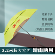 连球钓鱼伞2023碳素，防雨防晒防暴雨，遮阳伞超轻黑胶拐杖大钓伞
