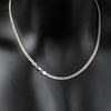 S925 silver cuban chain 纯银镀白金古巴项链男女高品质锁骨链潮