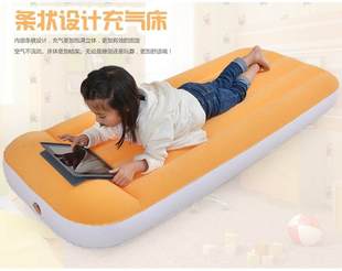 加厚儿童水果色植绒充气床垫单人午休家用床垫 舒适防滑充气床垫