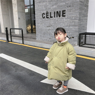 韩国版婴幼儿童宝宝男女童中长款羽绒服加厚过膝加长款白鸭绒外套