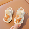 夏季手工婴儿鞋0一6一12月学步鞋布底室内鞋宝宝凉鞋软底布鞋男宝