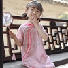 女童旗袍夏季2024中国风改良唐装连衣裙复古洋气公主裙夏汉服